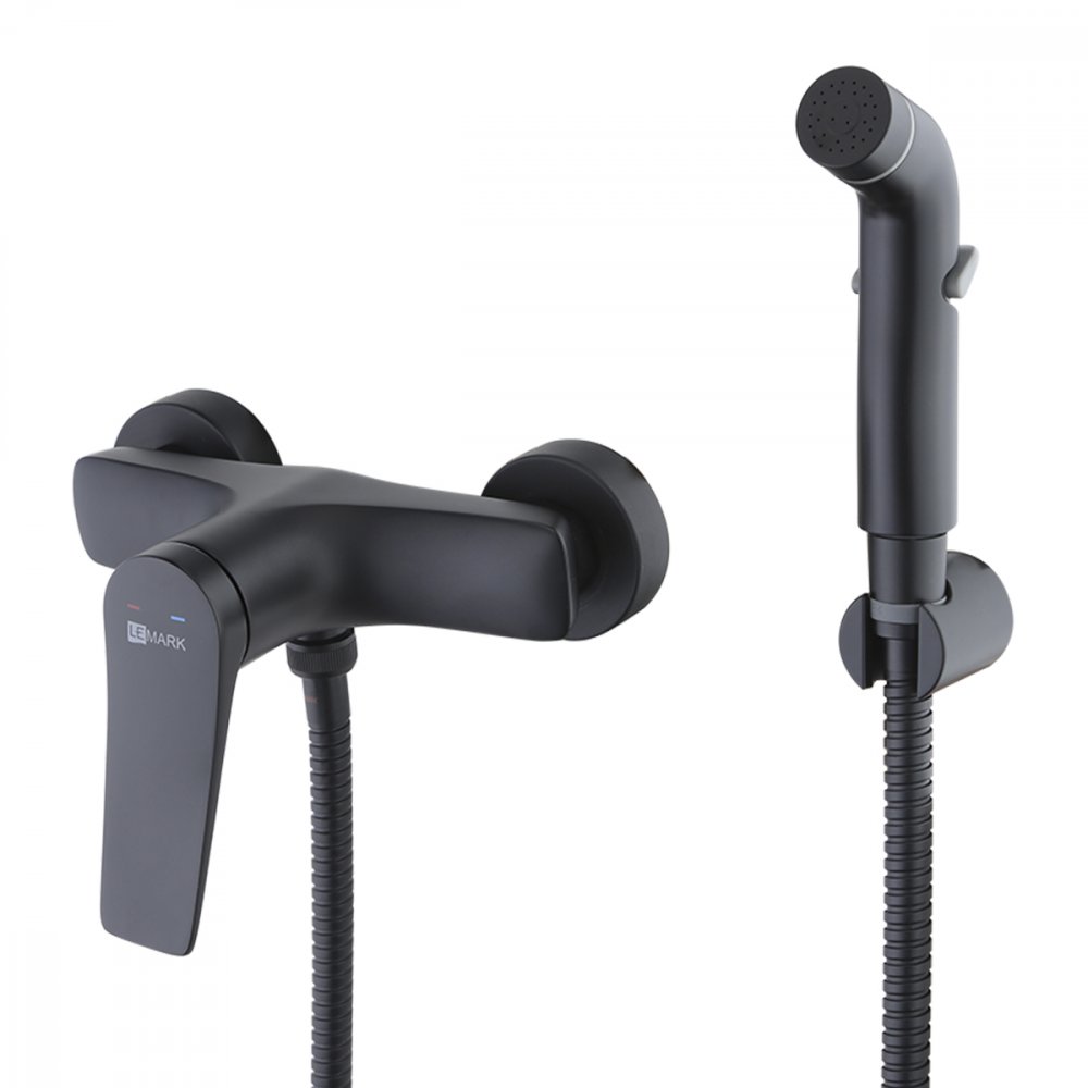 

Смеситель LEMARK Bronx LM3718BL с гигиеническим душем, Черный, LM3718BL