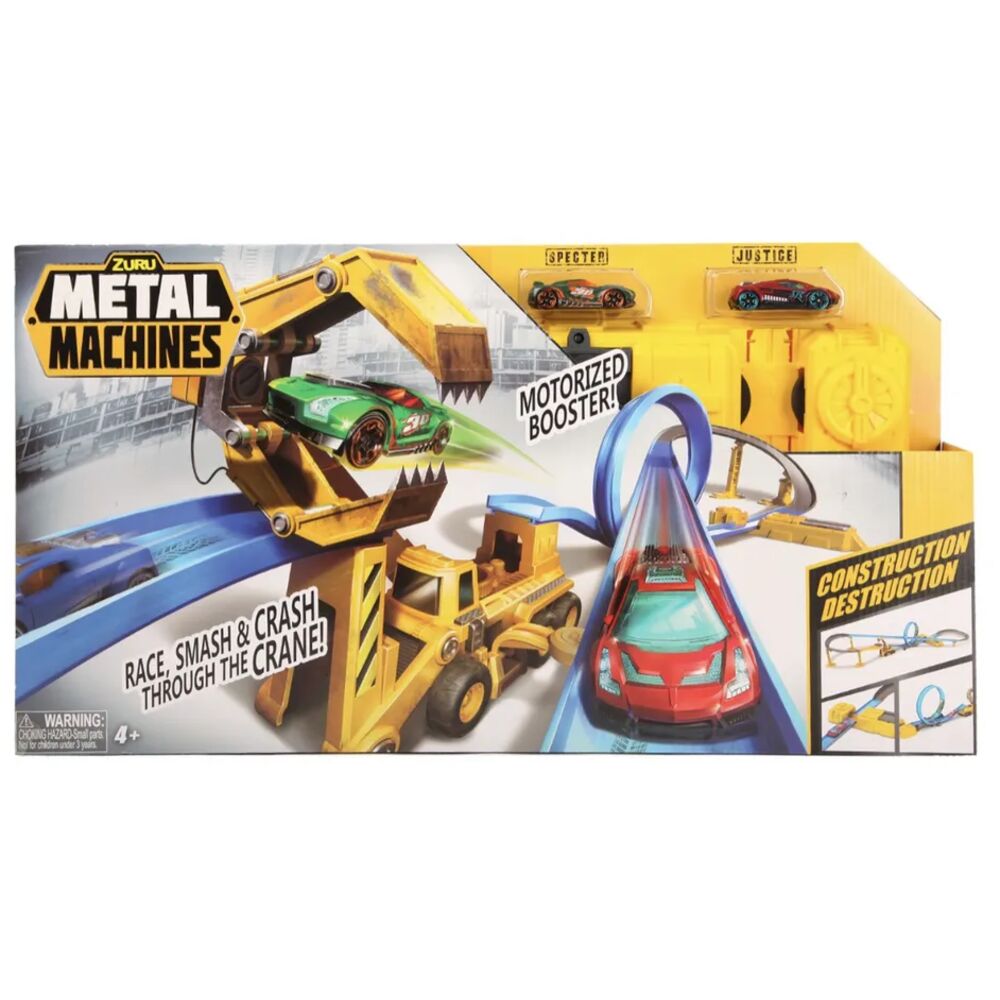 Игровой набор Zuru Metal Machines трек с машинкой 6703 трек junfa с разбивающейся машинкой на батарейках игровой зоной в коробке