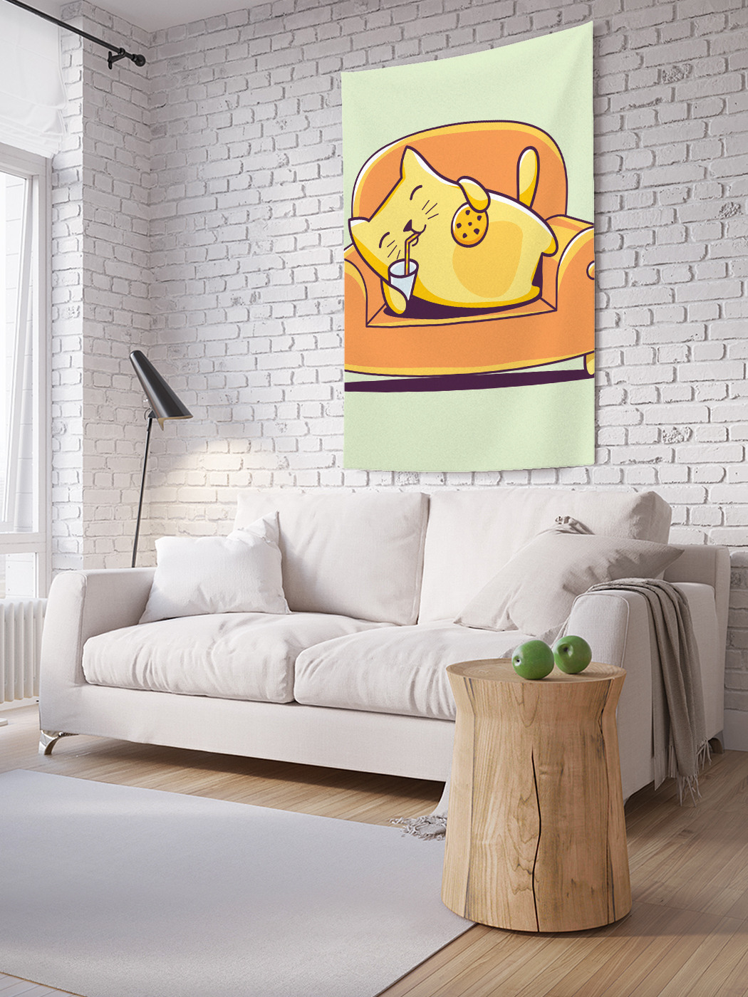 

Вертикальное фотопанно на стену JoyArty Кот с молоком 100x150 см, Кот с молоком
