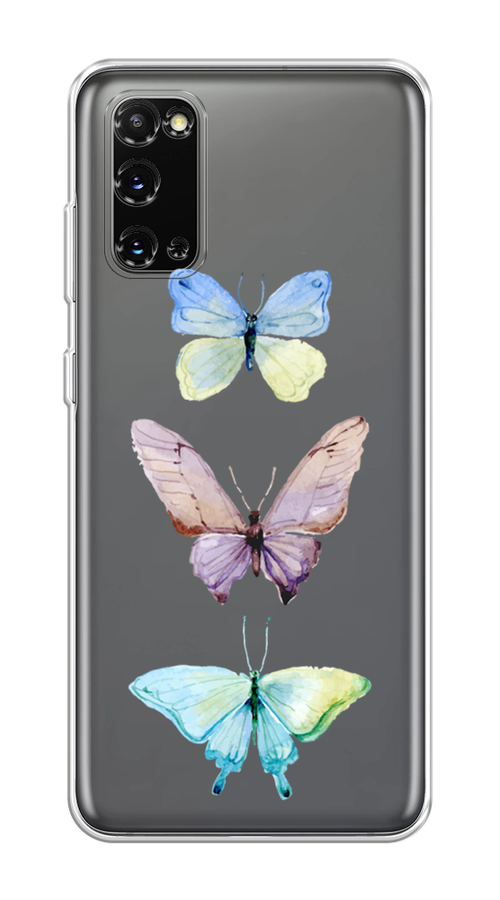 

Чехол на Samsung Galaxy S20 "Акварельные бабочки", Бирюзовый;розовый, 29250-1