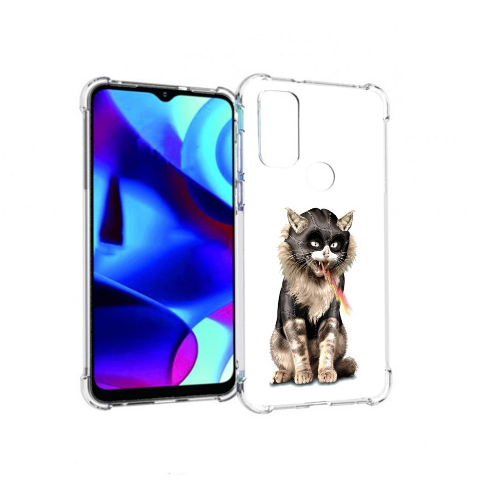 

Чехол MyPads Tocco для Motorola Moto G дьяволский кот (PT227075.349.341), Прозрачный, Tocco