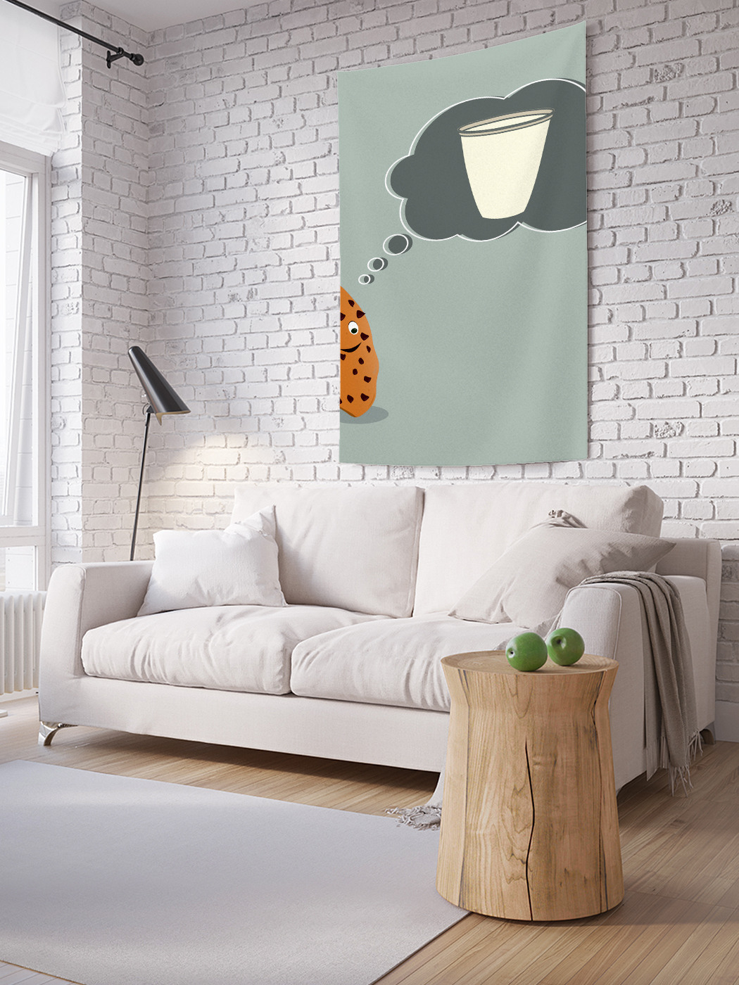 фото Вертикальное фотопанно на стену joyarty "мечтающее печенье", 100x150 см