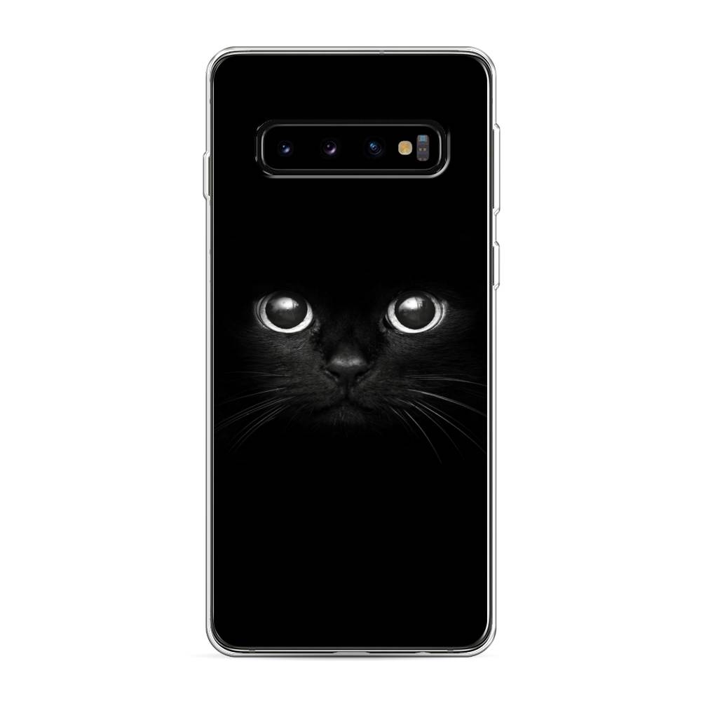 

Чехол Awog на Samsung Galaxy S10 "Взгляд черной кошки", Разноцветный, 27050-1