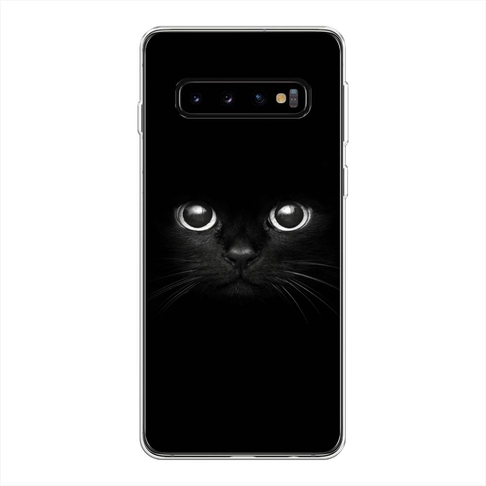 фото Чехол awog "взгляд черной кошки" для samsung galaxy s10 +