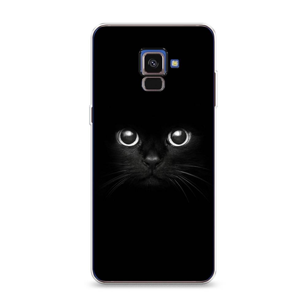 

Чехол Awog на Samsung Galaxy A8 2018 "Взгляд черной кошки", Разноцветный, 25450-1