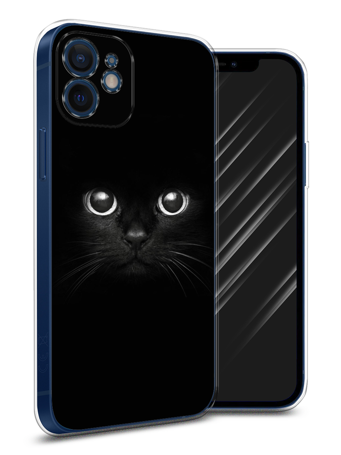 

Чехол Awog на Apple iPhone 12 mini / Айфон 12 mini "Взгляд черной кошки", Разноцветный, 12650-1