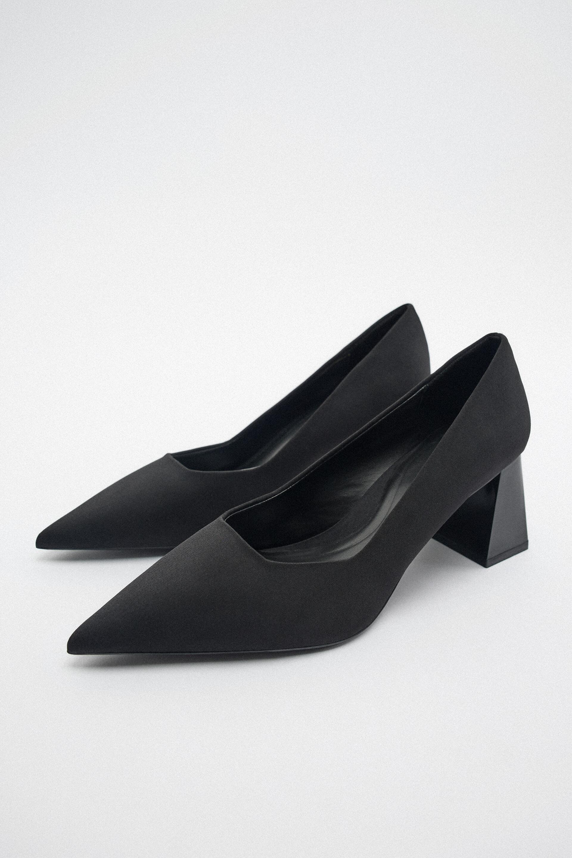 Туфли женские ZARA 12227910 черные 39 EU (доставка из-за рубежа)