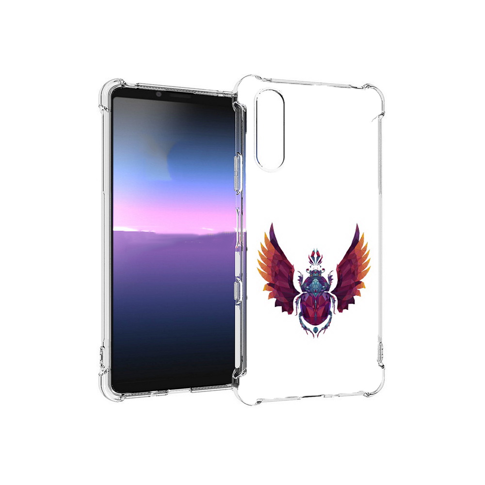 

Чехол MyPads Tocco для Sony Xperia 10 III алмазный скоробей (PT161504.223.219), Прозрачный, Tocco