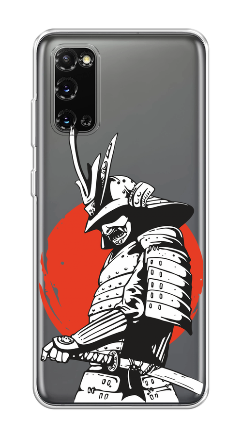 

Чехол на Samsung Galaxy S20 "Самурай с катаной", Черный;красный;белый, 29250-1