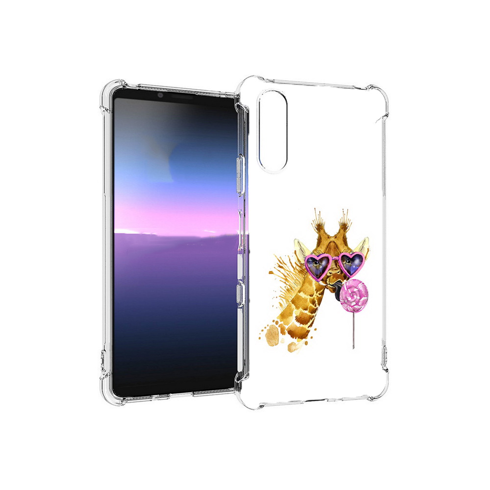 

Чехол MyPads Tocco для Sony Xperia 10 III акварельный жираф (PT161504.223.217), Прозрачный, Tocco