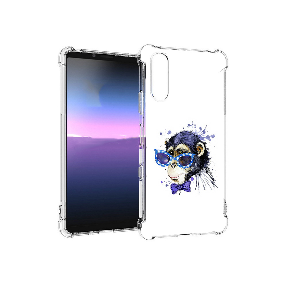 

Чехол MyPads Tocco для Sony Xperia 10 III акварельная обезьяна (PT161504.223.216), Прозрачный, Tocco