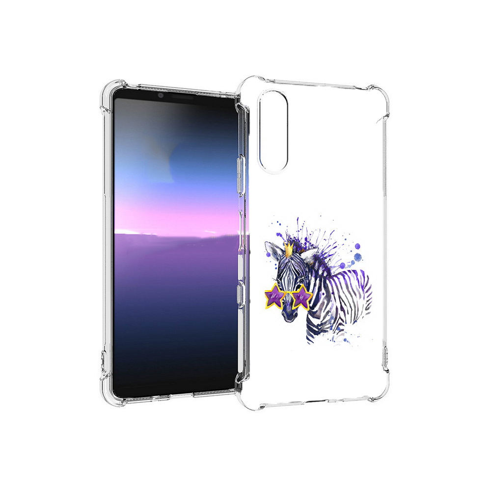 

Чехол MyPads Tocco для Sony Xperia 10 III акварельная зебра (PT161504.223.215), Прозрачный, Tocco