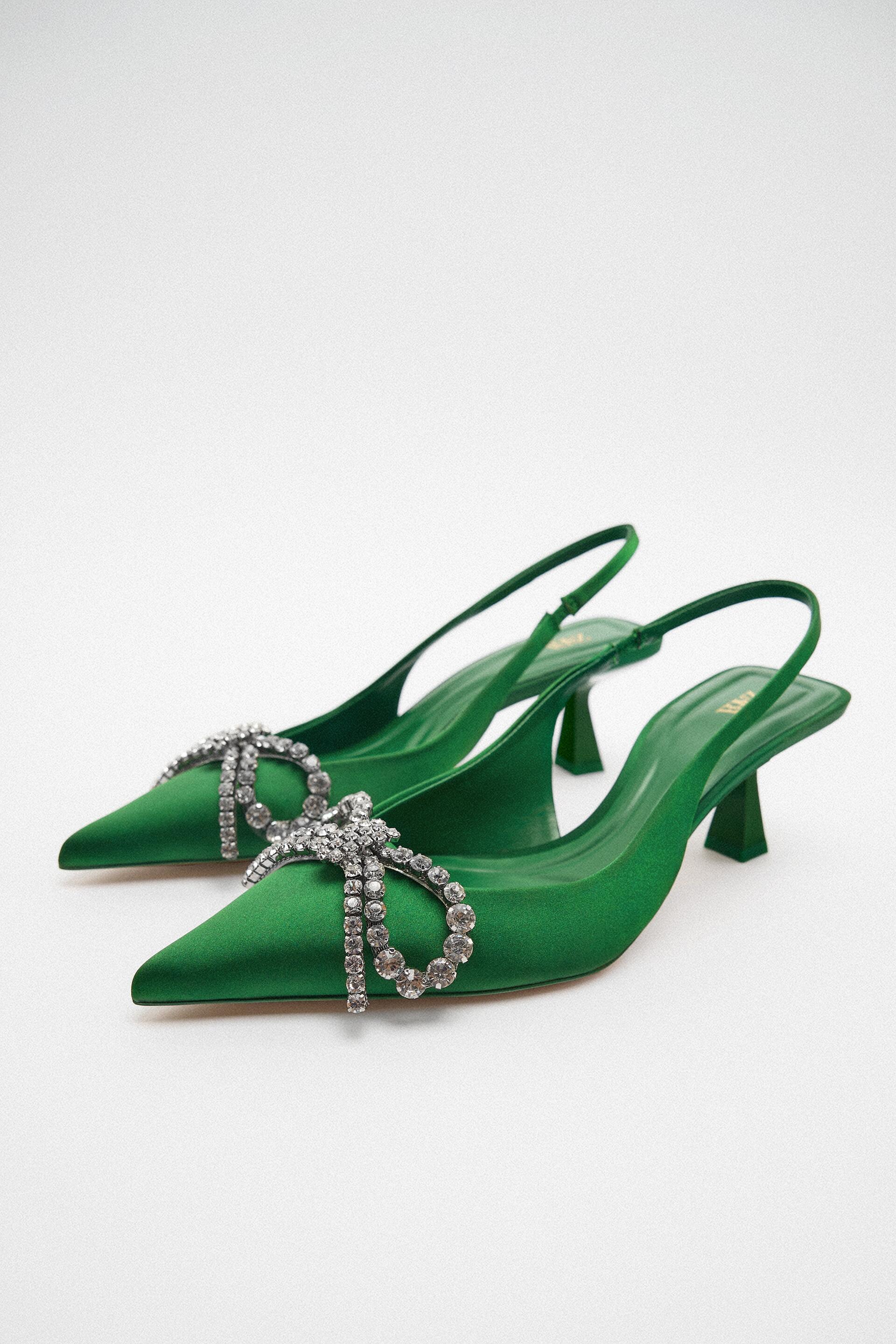 

Туфли женские ZARA 12222010 зеленые 37 RU (доставка из-за рубежа), 12222010