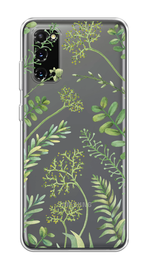 

Чехол на Samsung Galaxy S20 "Green Leaves", Зеленый;прозрачный, 29250-1