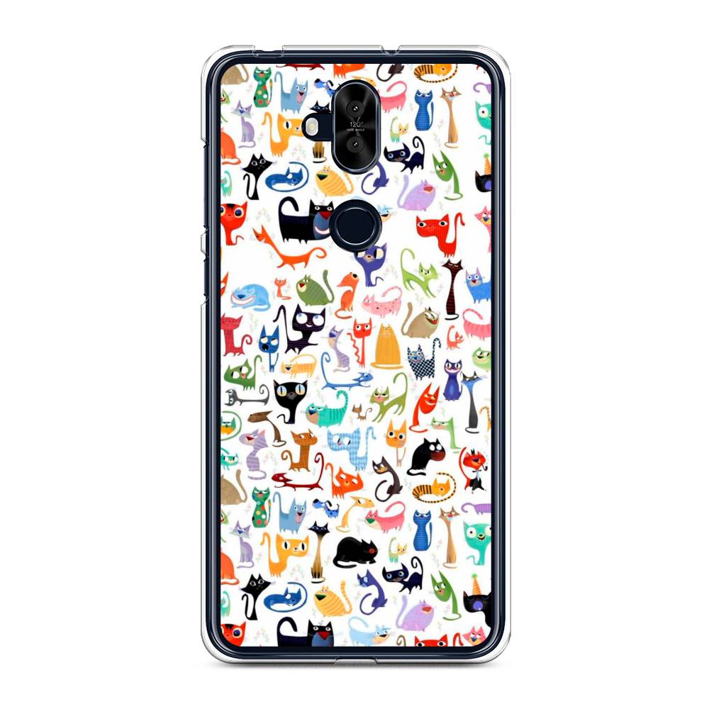 

Чехол для Asus Zenfone 5 Lite (ZC600KL) "Цветные коты", 43150-1