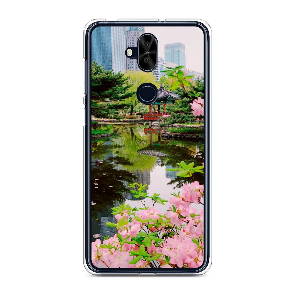 

Чехол для Asus Zenfone 5 Lite (ZC600KL) "Сакура возле озера", 43150-2
