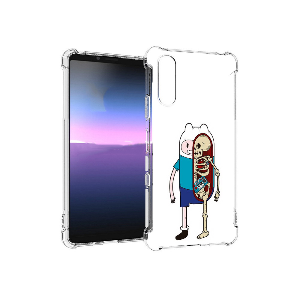 

Чехол MyPads Tocco для Sony Xperia 10 III Финн скелет (PT161504.223.187), Прозрачный, Tocco