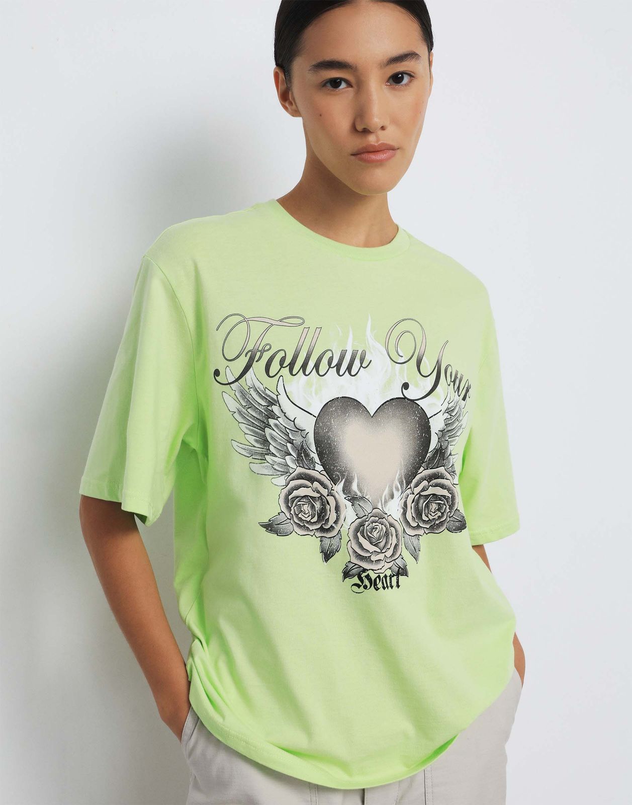 Футболка женская Gloria Jeans GKT025881 светло-зеленый XL170 549₽