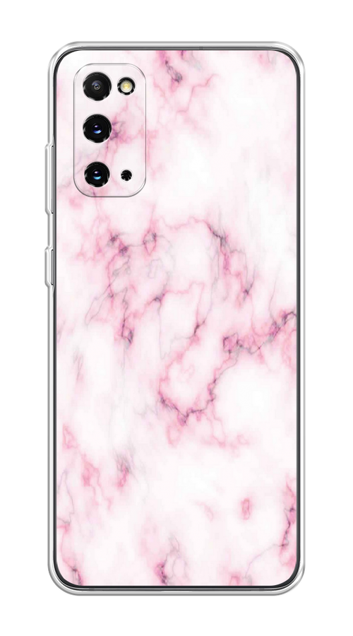 

Чехол на Samsung Galaxy S20 "Мрамор с розовым", Белый;розовый, 29250-1
