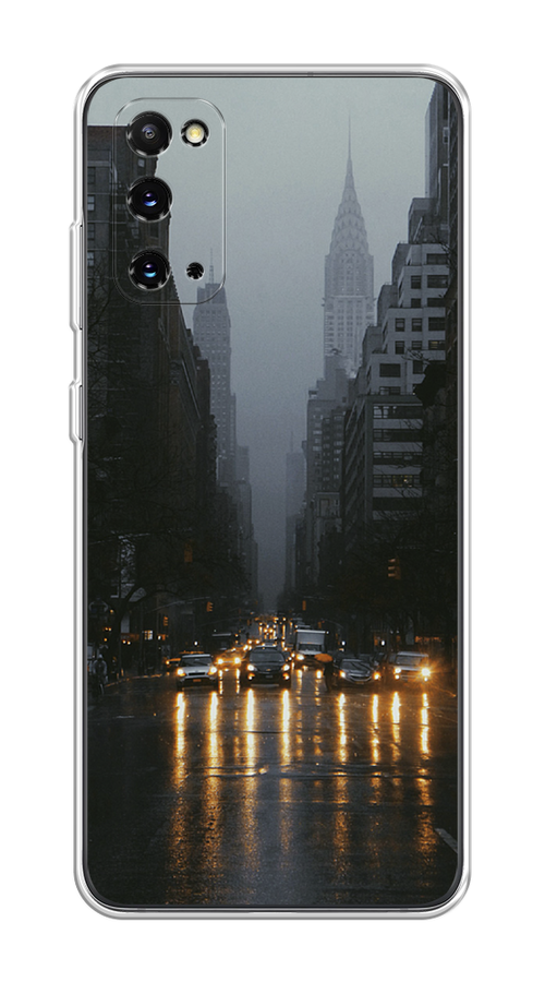 

Чехол на Samsung Galaxy S20 "Дождливый Нью Йорк", Черный;серый, 29250-1