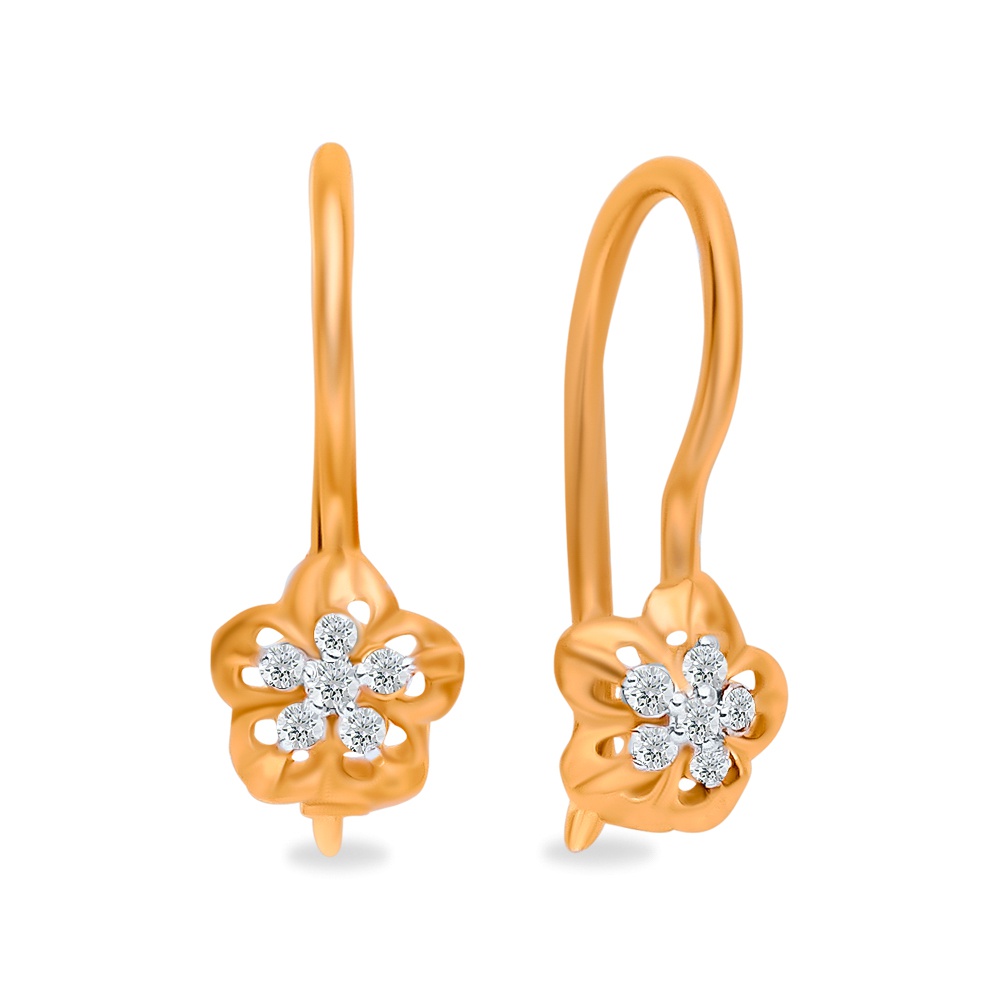

Серьги из красного золота 585Gold 602001347, фианит, 602001347