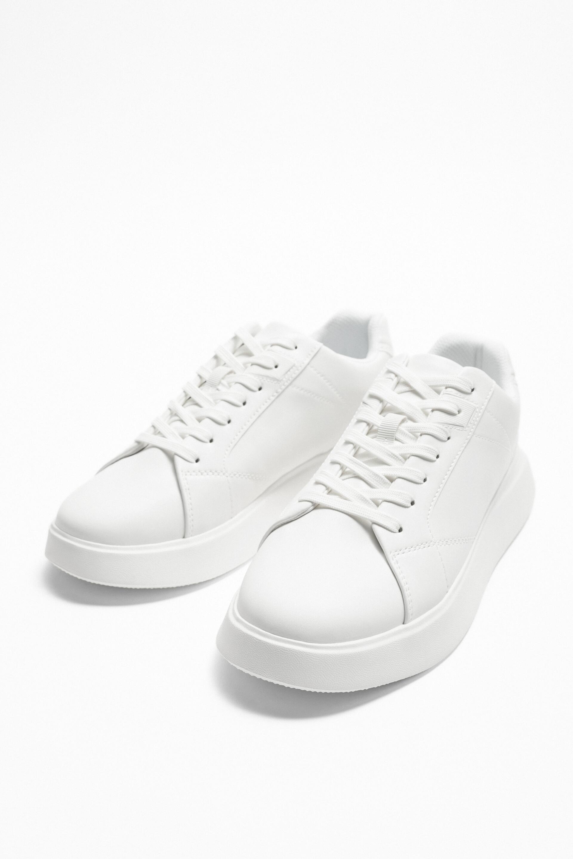 

Кеды мужские ZARA 12206120 белые 46 EU (доставка из-за рубежа), Белый, 12206120