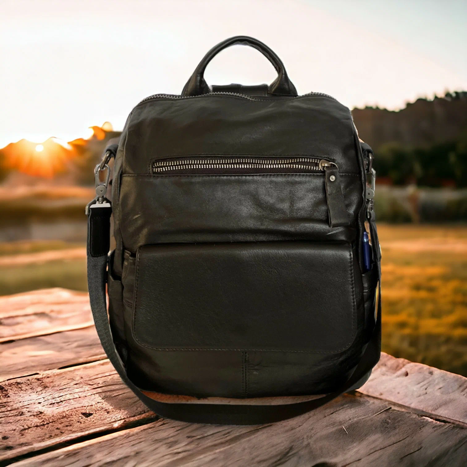 Рюкзак женский BUONO 5321-w черный, 35х30х12 см