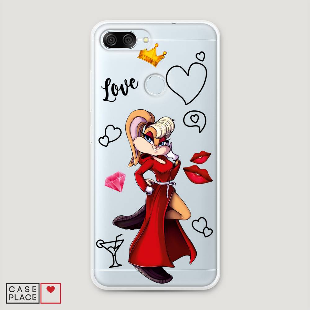 

Чехол на ASUS ZenFone Max Plus M1 ZB570TL "Rich Lola Bunny", Красный;бежевый;оранжевый, 43050-6