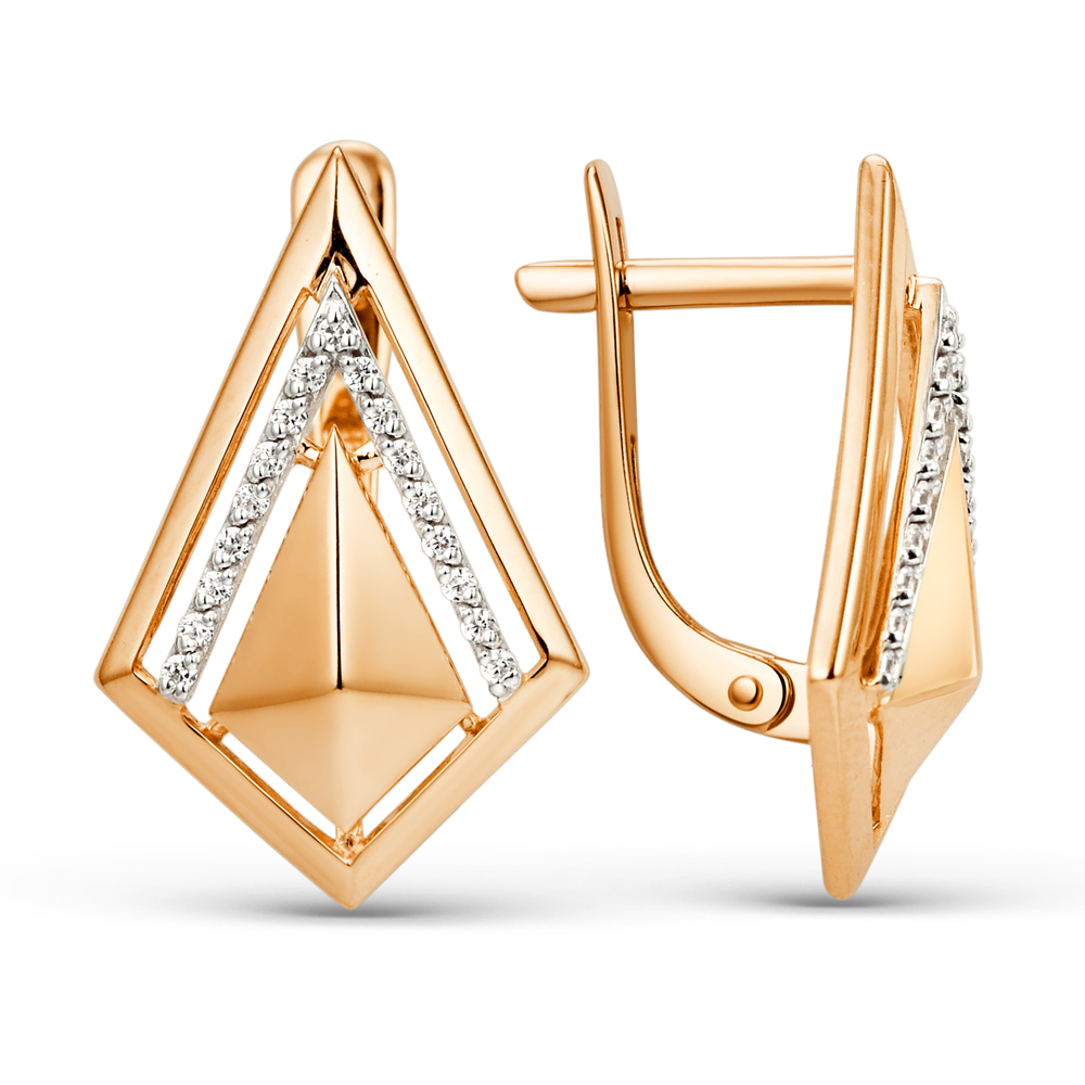 

Серьги из золота DINASTIA.GOLD 01072, фианит, 01072