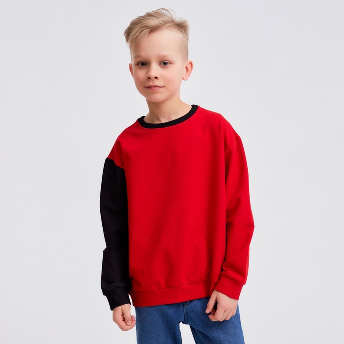 

Свитшот детский MINAKU: Casual Collection KIDS цвет красный, рост 122, Красный;черный, Casual Collection KIDS