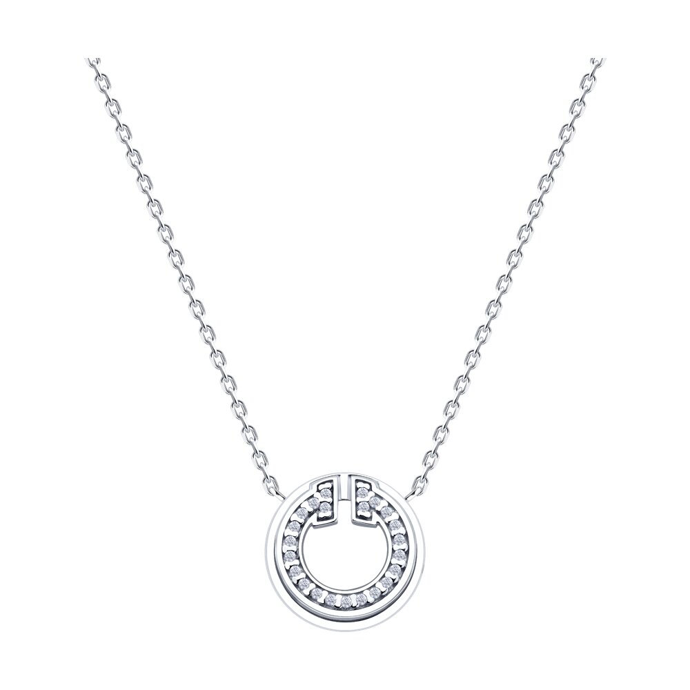 

Колье из серебра 40-45 см Diamant 94-170-02271-1, фианит, 94-170-02271-1