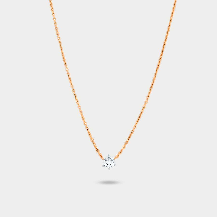 

Колье из желтого золота 40-45 см Delta л0701520, фианит, л0701520