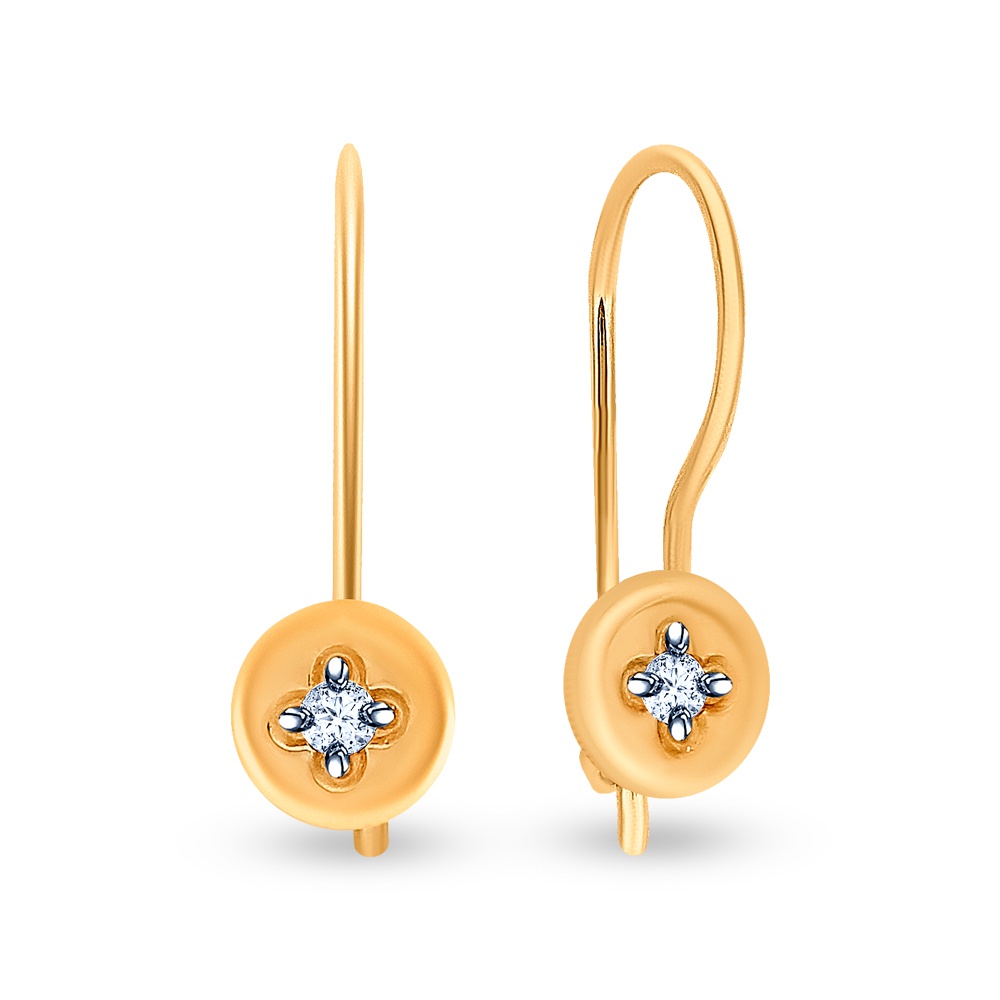 

Серьги из красного золота 585Gold 602001331, фианит, 602001331