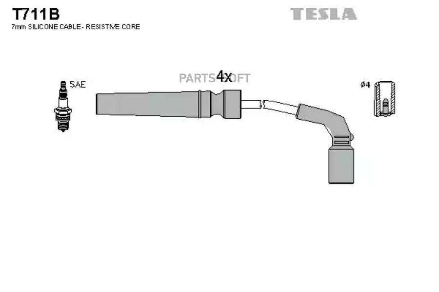 

Провода высоковольтные TESLA T711B