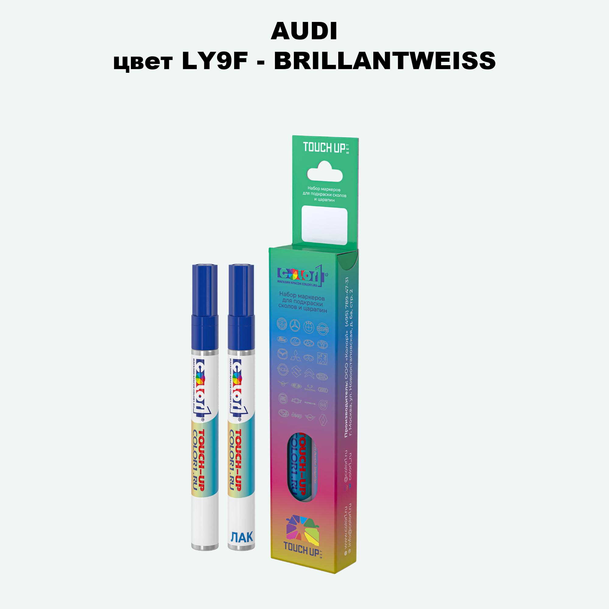 

Маркер с краской AUDI, цвет LY9F - BRILLANTWEISS, Прозрачный