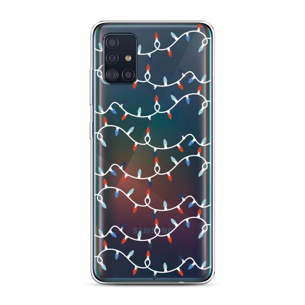 

Чехол на Samsung Galaxy A51 "Разноцветная гирлянда", Белый;красный;синий, 28950-5