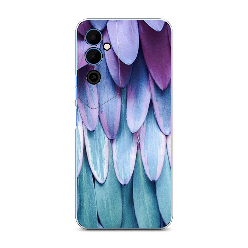 

Чехол для Tecno Pova Neo 2 "Синее перо", Фиолетовый;голубой, 302450-3