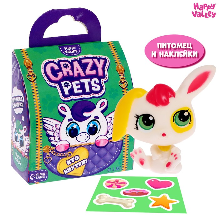 

Игрушка-сюрприз Crazy Pets с наклейками, Пони и питомцы
