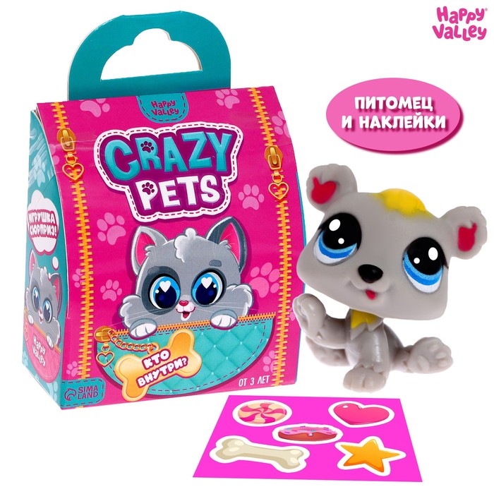 

Игрушка-сюрприз Crazy Pets с наклейками, Пони и питомцы