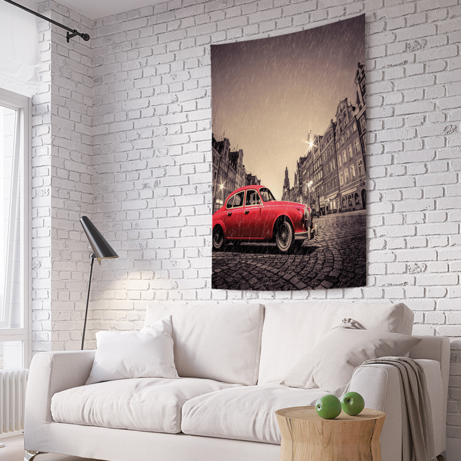 

Вертикальное фотопанно на стену JoyArty Ретромодиль на старых улочках 150x200 см, Ретромодиль на старых улочках