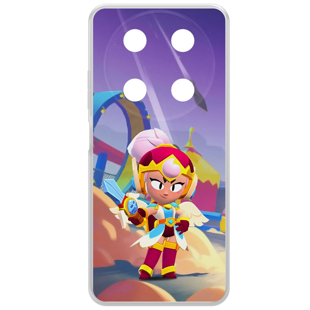 

Чехол-накладка Krutoff Clear Case Brawl Stars-Валькирия Джанет для ITEL RS4, Прозрачный