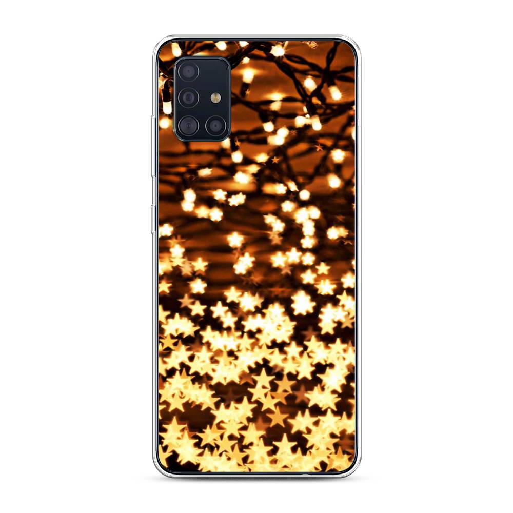 

Чехол для Samsung Galaxy A51 "Новогодняя гирлянда", Золотистый, 28950-5