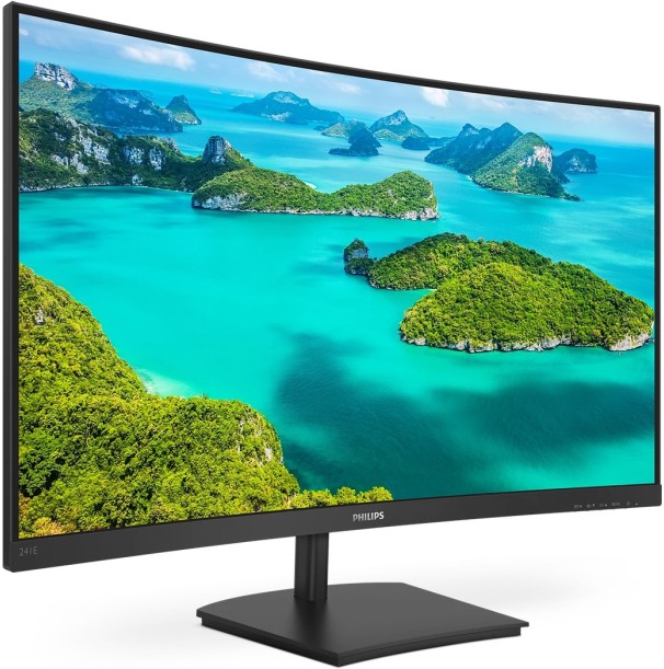 фото 23.6" монитор philips 241e1sc (00/01) black 75hz 1920x1080 va