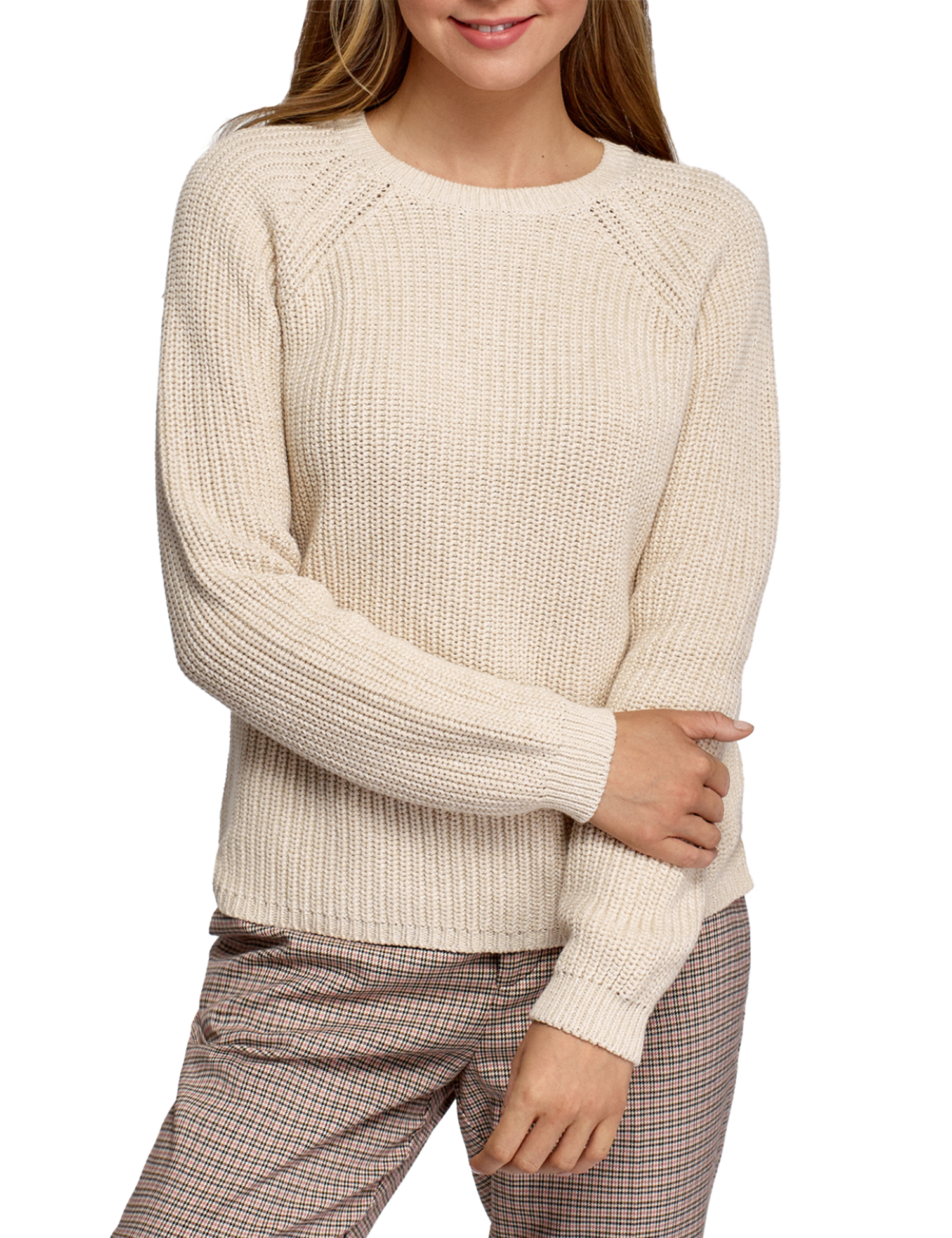 

Джемпер женский oodji 73807605-3B бежевый XS, 73807605-3B
