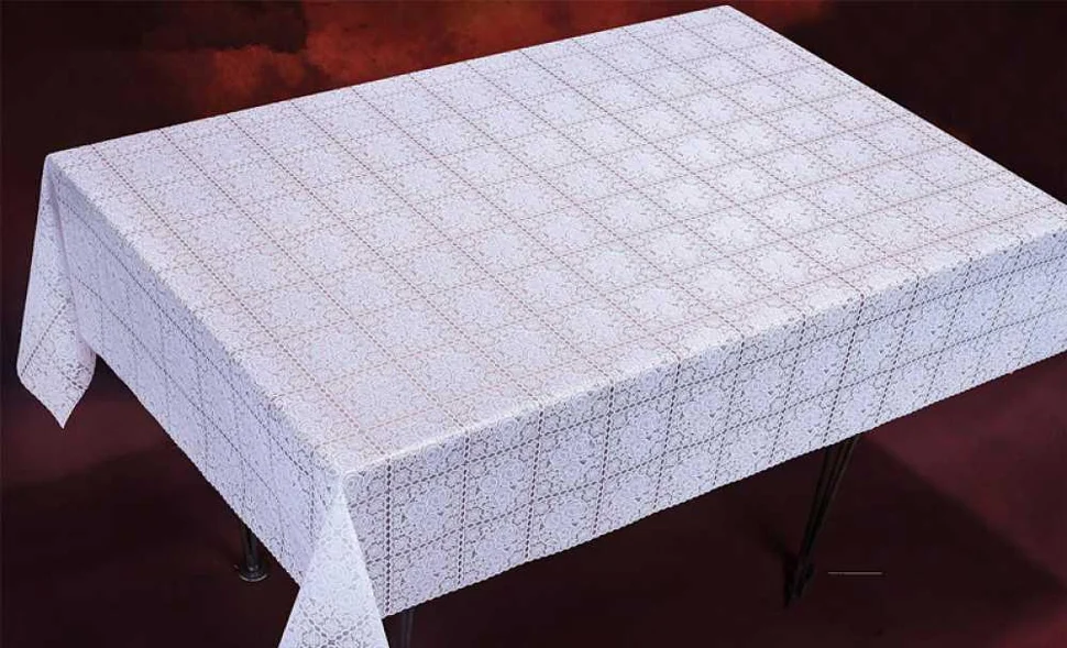 

Клеенка ПВХ без основы ажурная 1,37x20м, мод. TR-653 белый