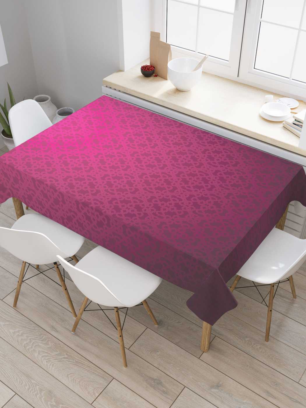 

Скатерть прямоугольная JoyArty "Любовные сплетения" из сатена, 120x145 см, Любовные сплетения