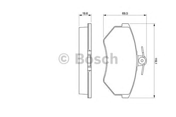 

Комплект тормозных колодок BOSCH 0986460944
