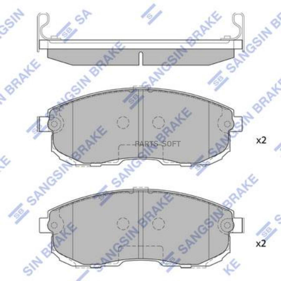 

Тормозные колодки Sangsin brake sp1107fa