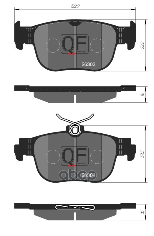 

Тормозные колодки QUATTRO FRENI qf509600