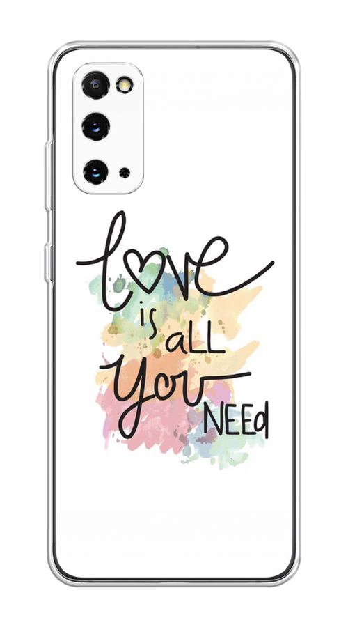 

Чехол на Samsung Galaxy S20 "Love is all you need", Белый;черный;зеленый, 29250-1